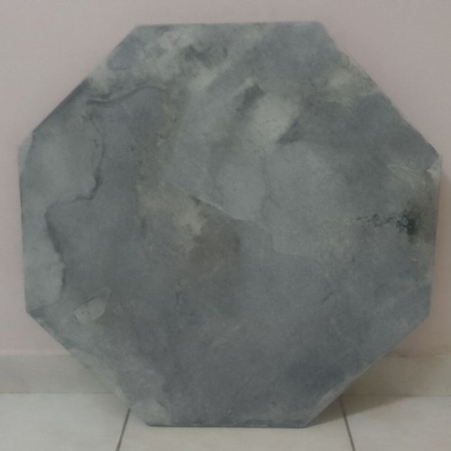 Marble surface used hexagonal gray aliveri