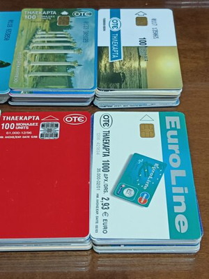 Phone cards like new, set of 100 with various years and themes