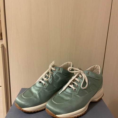 Hogan satin sneakers used, size 38, light pistachio