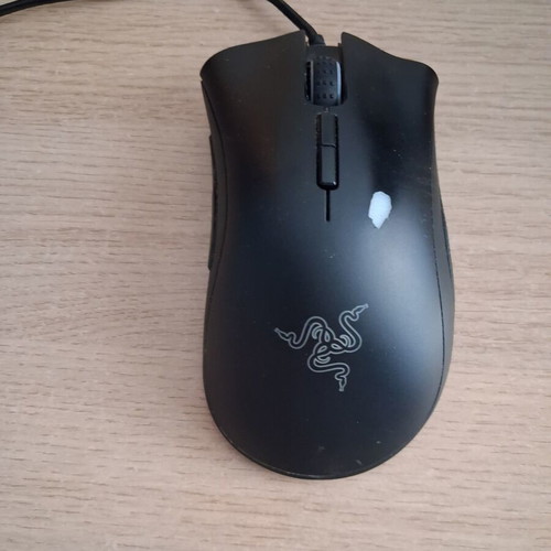 Razer Deathadder Elite mouse used, wired, black with customizable logo