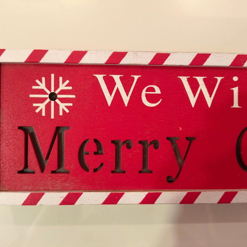 Christmas wooden decoration used, 40cm long