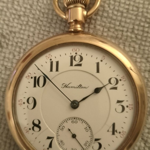 Hamilton 992 pocket watch used, collectible railroad model