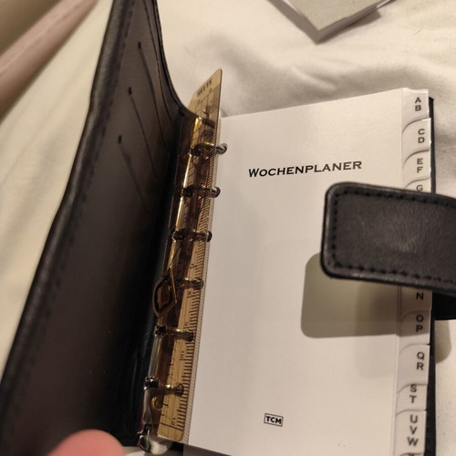 TCM Pocket Personal Organiser Genuine Leather new, 10.5x14.5cm