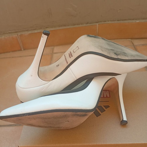 Lavirazione Artiziana two-tone women's pumps used, black and white, size 37