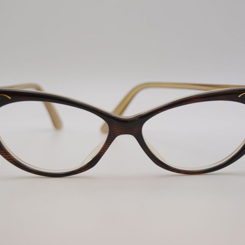 Jessica Roger Rabbit 2 Vintage Eyeglasses Brown Hand Crafted in Italy, new