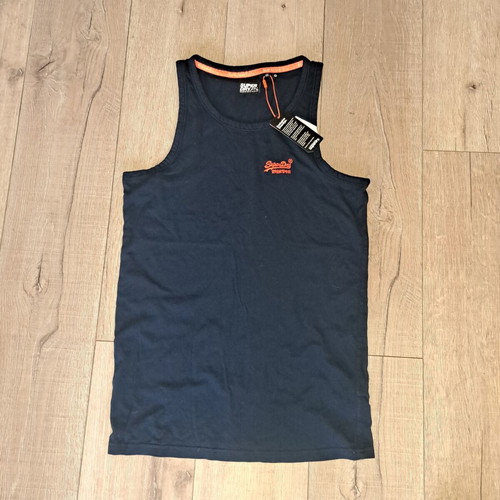 Superdry men's tank top new, dark blue, size S
