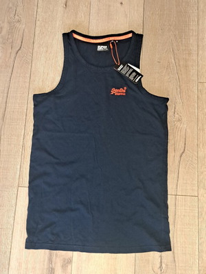 Superdry men's tank top new, dark blue, size S