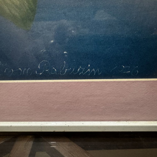 Lithograph A New Day by Ivan Rabuzin like new, framed 69x99cm