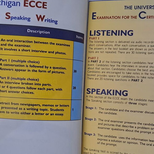 Michigan ECCE L-S-W Exam Preparation & Practice book new
