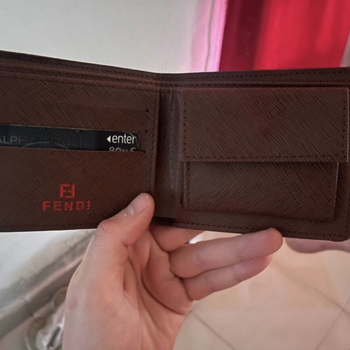 Fendi wallet, brand new, brown and gold