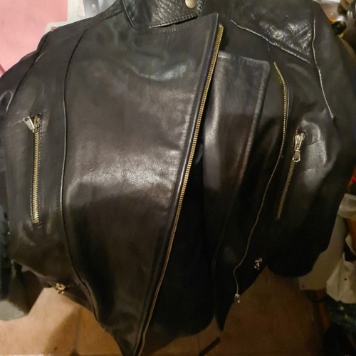 Leather jacket women's new genuine black