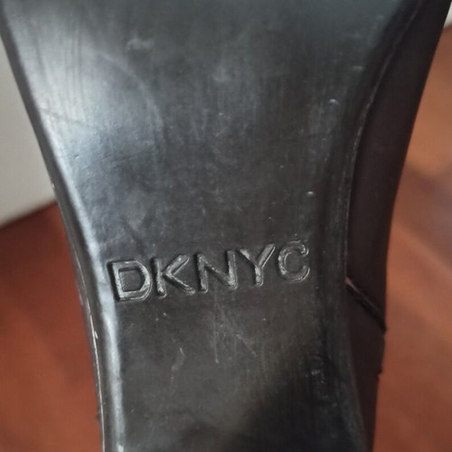 DKNYC leather boots brown like new, 9 cm heel