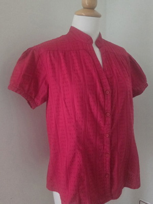Women's shirt used, red, 100% cotton, size XL