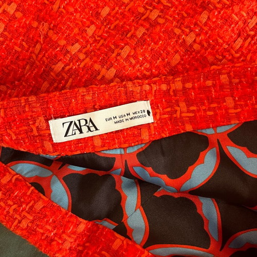 Knitted skirt Zara used, orange, size S