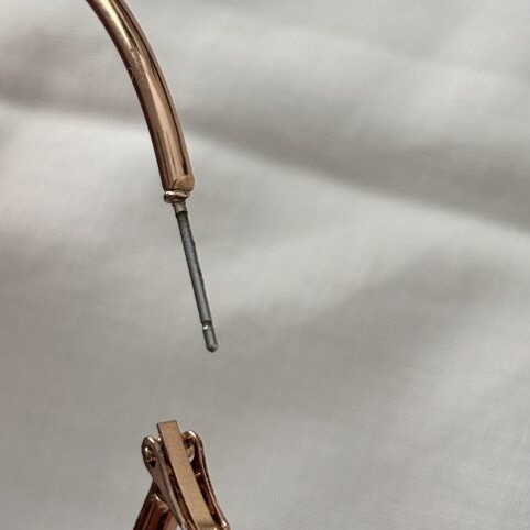 Accessorize rose gold large hoop earrings used