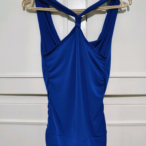 Sarah Chole blue draped blouse like new, small-medium