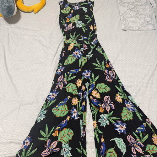 Zara tropical floral set top XS and palazzo pants S like new