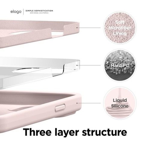 Elago silicone case for iPhone 13 6.1 inch, pink