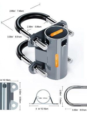 Starlink V2 Metal Mount Kit with Adjustable Adapter and U-Bolt