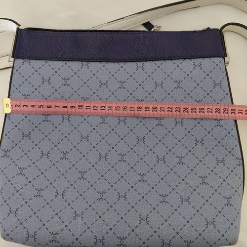 Caprice crossbody bag, blue and white