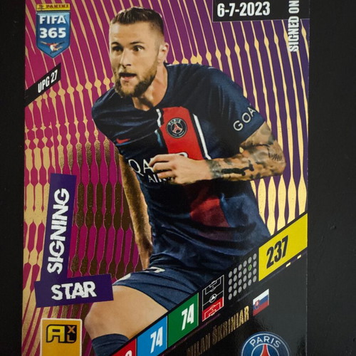 Panini FIFA card Milan Skriniar used, signing star