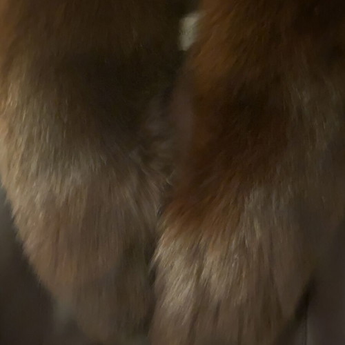 Guy Laroche leather jacket with real fox fur collar medium size used