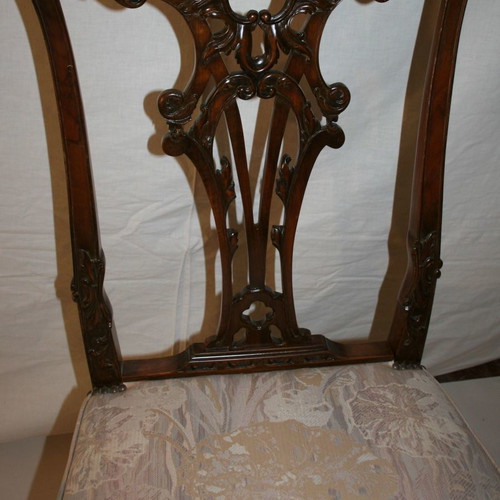 Chippendale dining set 19th century used, French walnut