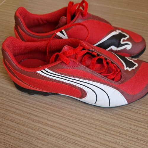 Puma athletic shoes like new, unisex, size 38, black and red