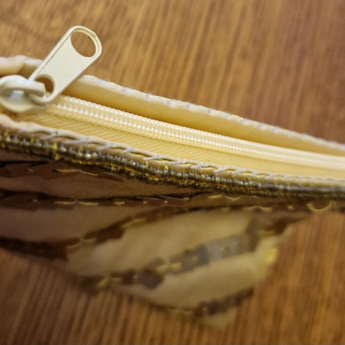 Gold wallet with sequins like new