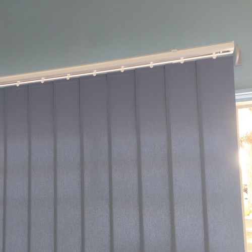 Vertical blinds like new, blue-gray color, 206x230 cm