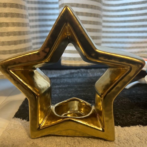 Christmas decorative star with candle holder like new