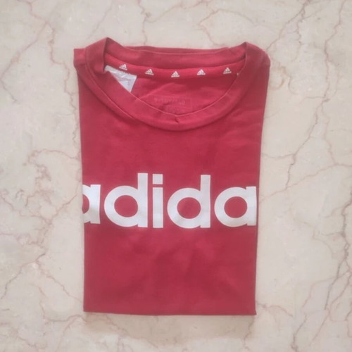 Adidas T-shirt 9-10Y 140cm, red, 100% cotton