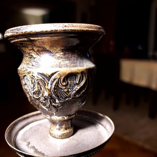 Three-Arm Candlestick 925 Sterling Silver Used, Baroque Style
