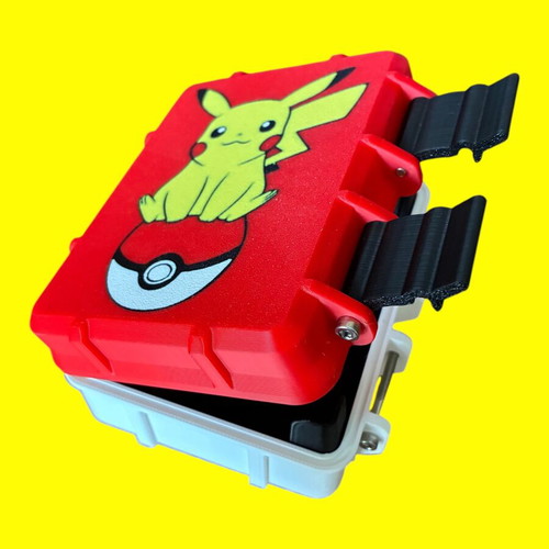 Rugged Pokémon Card Box with Pikachu Logo, New 3D Printed