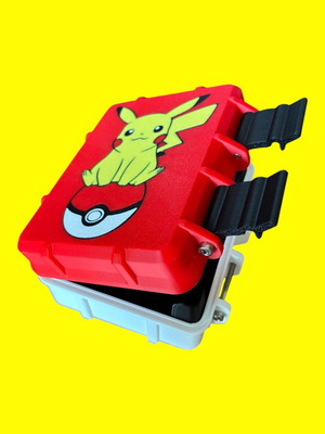Rugged Pokémon Card Box with Pikachu Logo, New 3D Printed