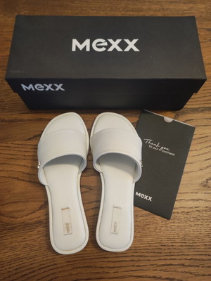Mexx flat slippers white size 36 new