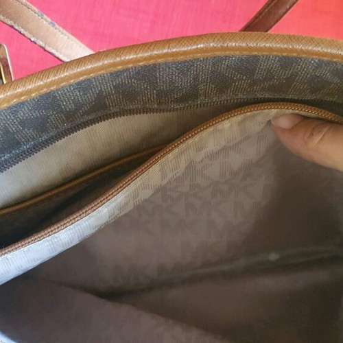 Michael Kors big shoulder bag used, beige brown