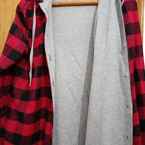 Men's hoodie sweatshirt used, black and red, size M