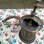 Antique coffee grinder used