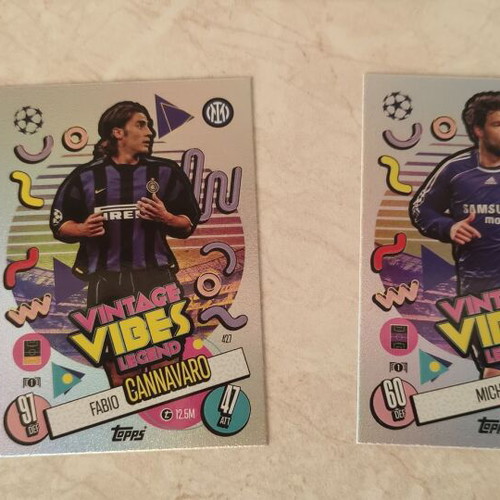 Match Attax 2025 Vintage Vibes Legend cards like new, set of 5