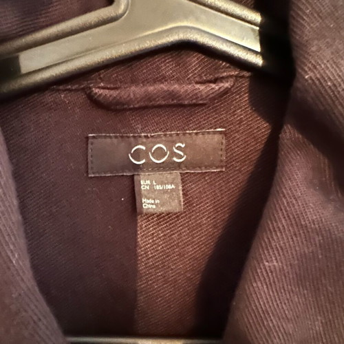 Cos men's overshirt shirt size L oversized like new, black