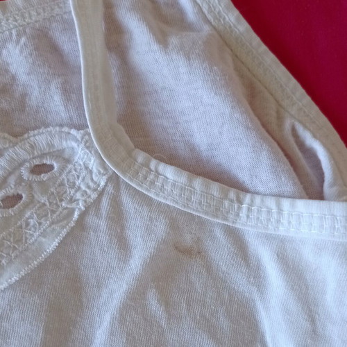 Pack of three women's medium tops used, cotton and lace