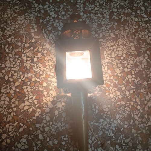 Vintage wall lantern made of brass used, made in India