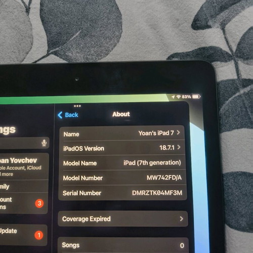 Apple iPad 7th Gen 32GB Wi-Fi with case and stylus