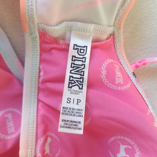 Victoria's Secret Pink swim top like new, multicolor, size S