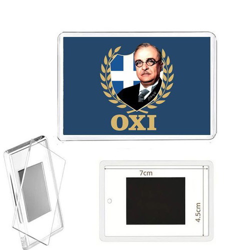 Metaxas Ioannis magnet with transparent acrylic photo frame