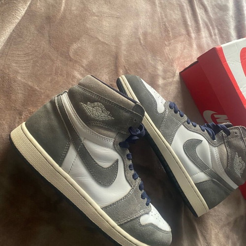 Jordan 1 High washed like new, white and grey, size 41