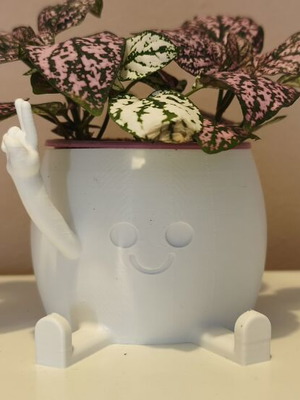 Indoor flowerpot happy mini, made to order, height 6.5cm