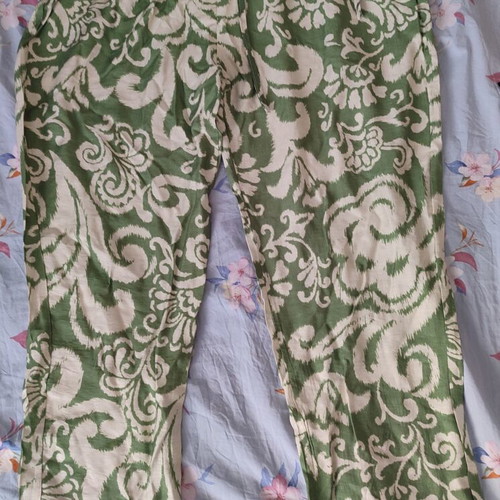 Women's Palazzo Pants new, sizes L and XL, white and green
