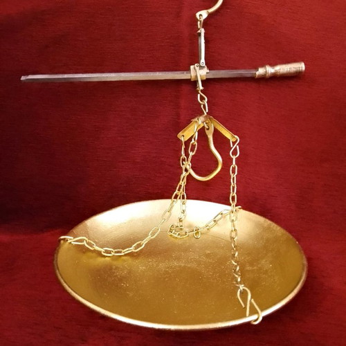 Antique greengrocer scale used, old era, up to 15kg
